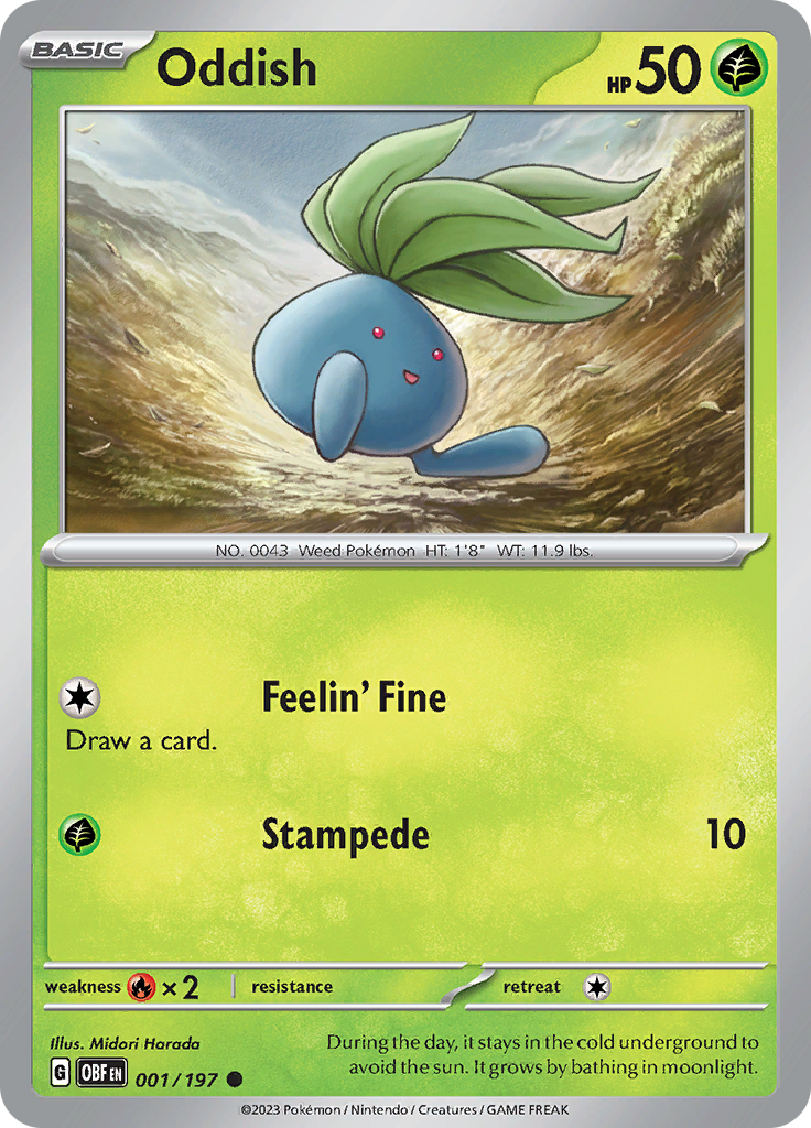 Oddish (001/197) [Scarlet & Violet: Obsidian Flames] | Exor Games Dartmouth