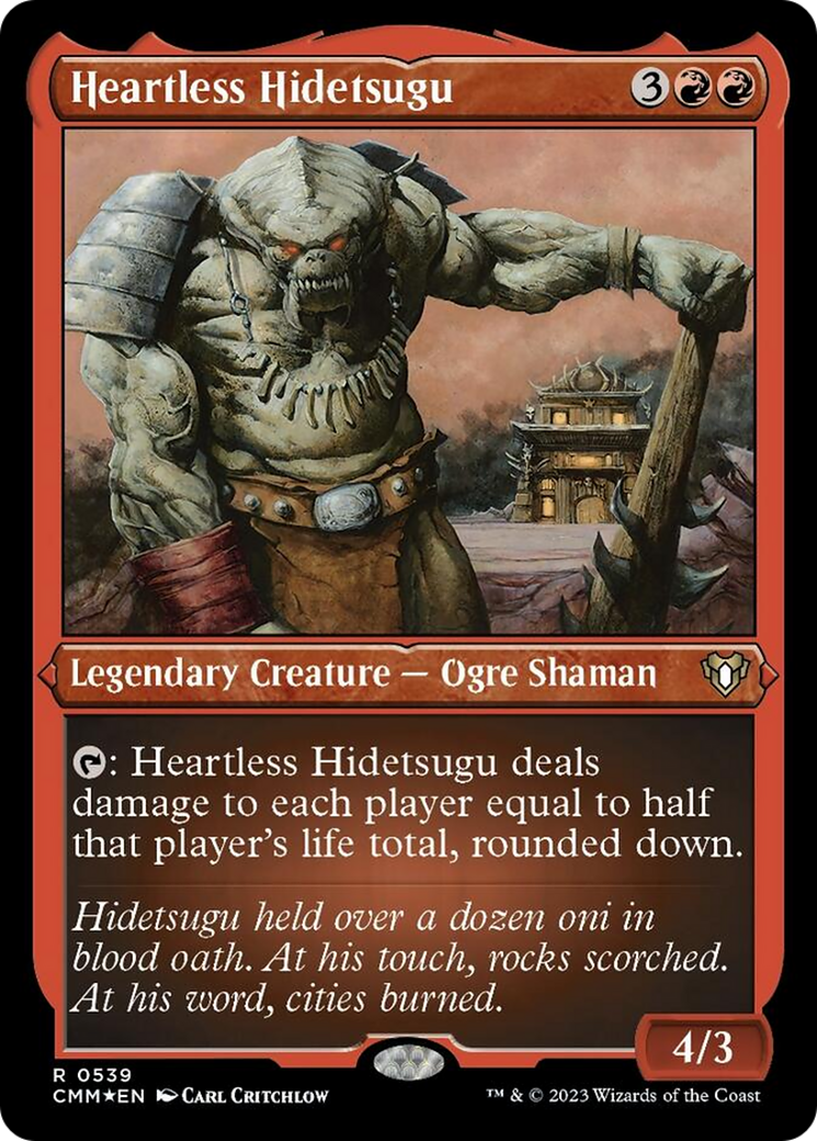 Heartless Hidetsugu (Foil Etched) [Commander Masters] | Exor Games Dartmouth