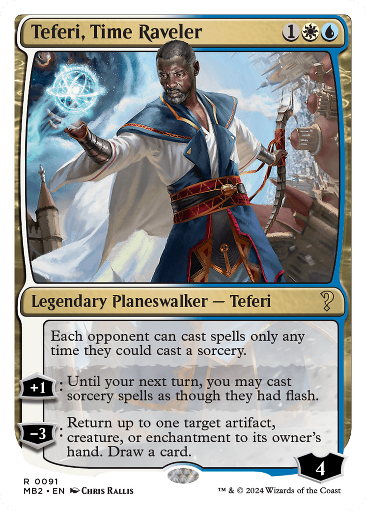 Teferi, Time Raveler (White Border) [Mystery Booster 2] | Exor Games Dartmouth