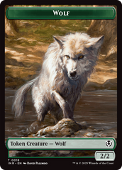 Wolf (0018) // Emblem - Arlinn, Embraces by the Moon Double-Sided Token [Innistrad Remastered Tokens] | Exor Games Dartmouth