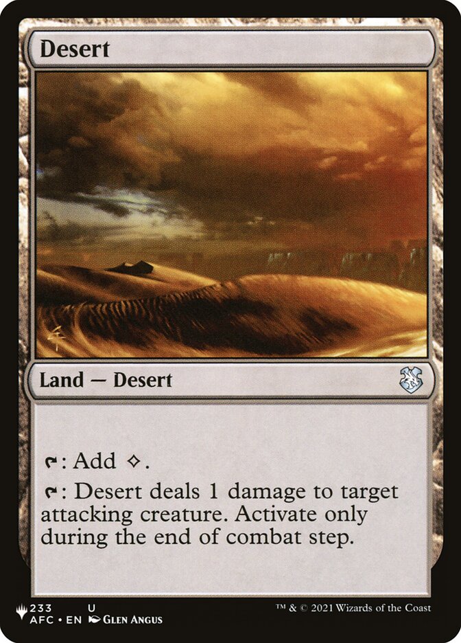 Desert [The List] | Exor Games Dartmouth