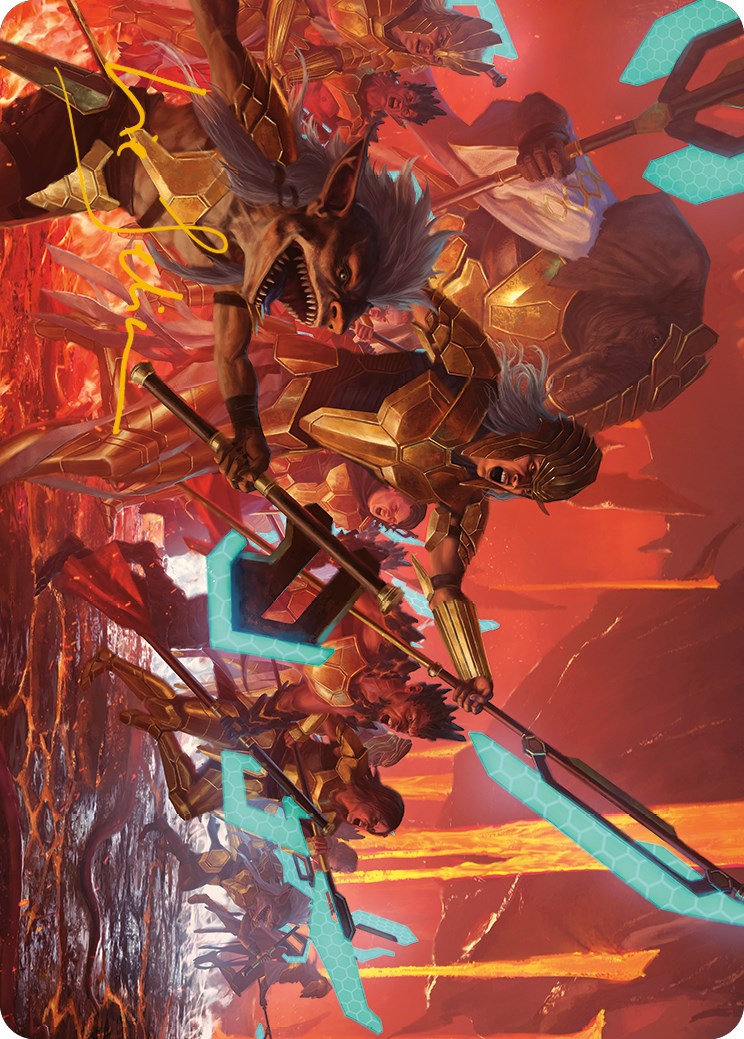 Roar of Resistance Art Card (Gold-Stamped Signature) [Phyrexia: All Will Be One Art Series] | Exor Games Dartmouth