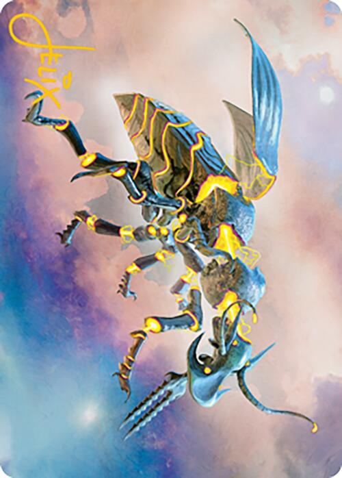 Zabaz, the Glimmerwasp Art Card (Gold-Stamped Signature) [Modern Horizons 2 Art Series] | Exor Games Dartmouth