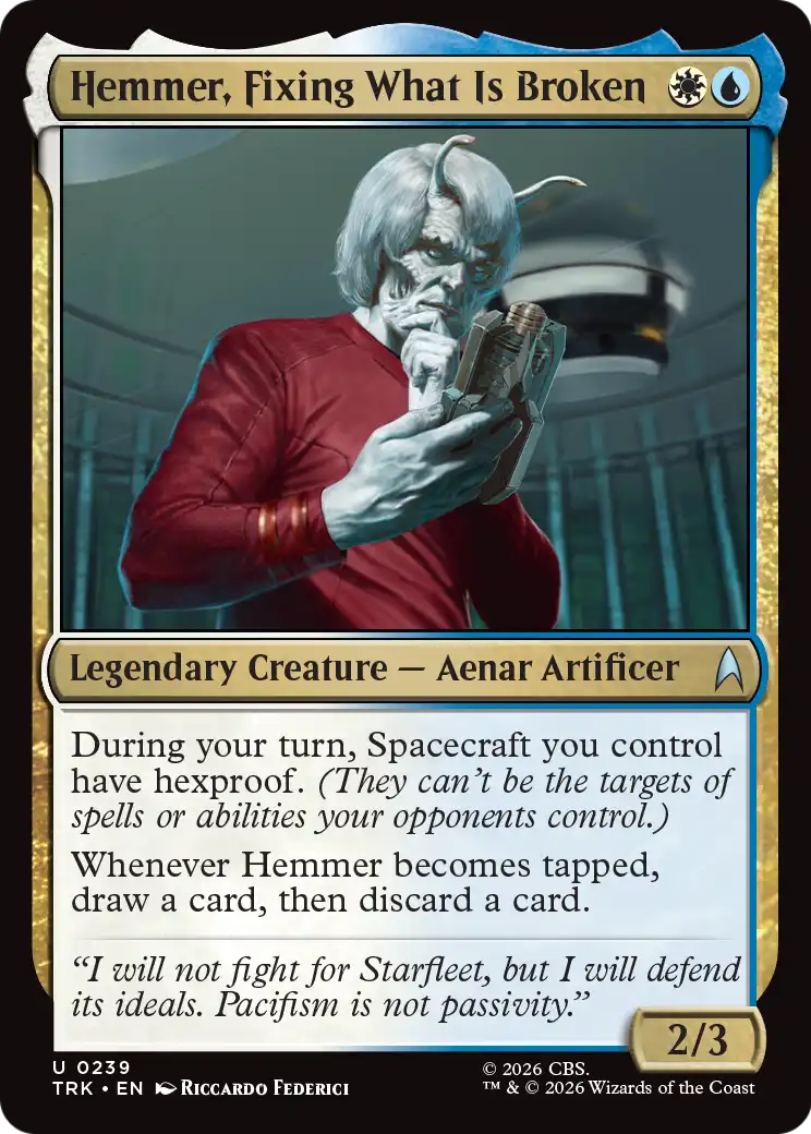 Hemmer, Fixing What Is Broken [Star Trek] | Exor Games Dartmouth