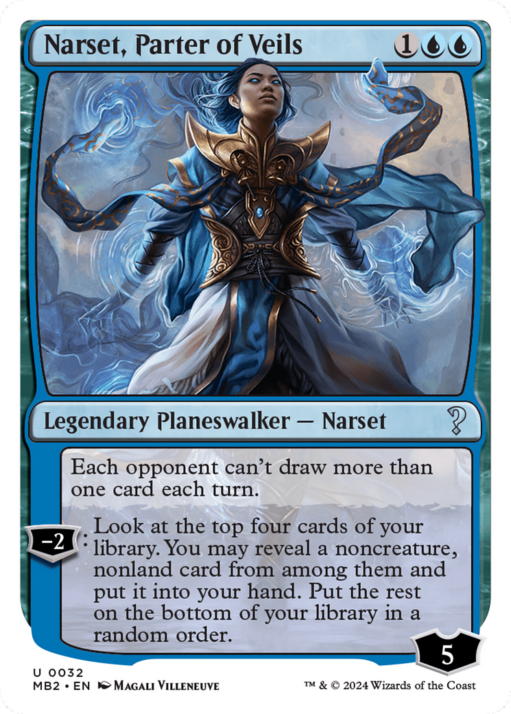 Narset, Parter of Veils (White Border) [Mystery Booster 2] | Exor Games Dartmouth