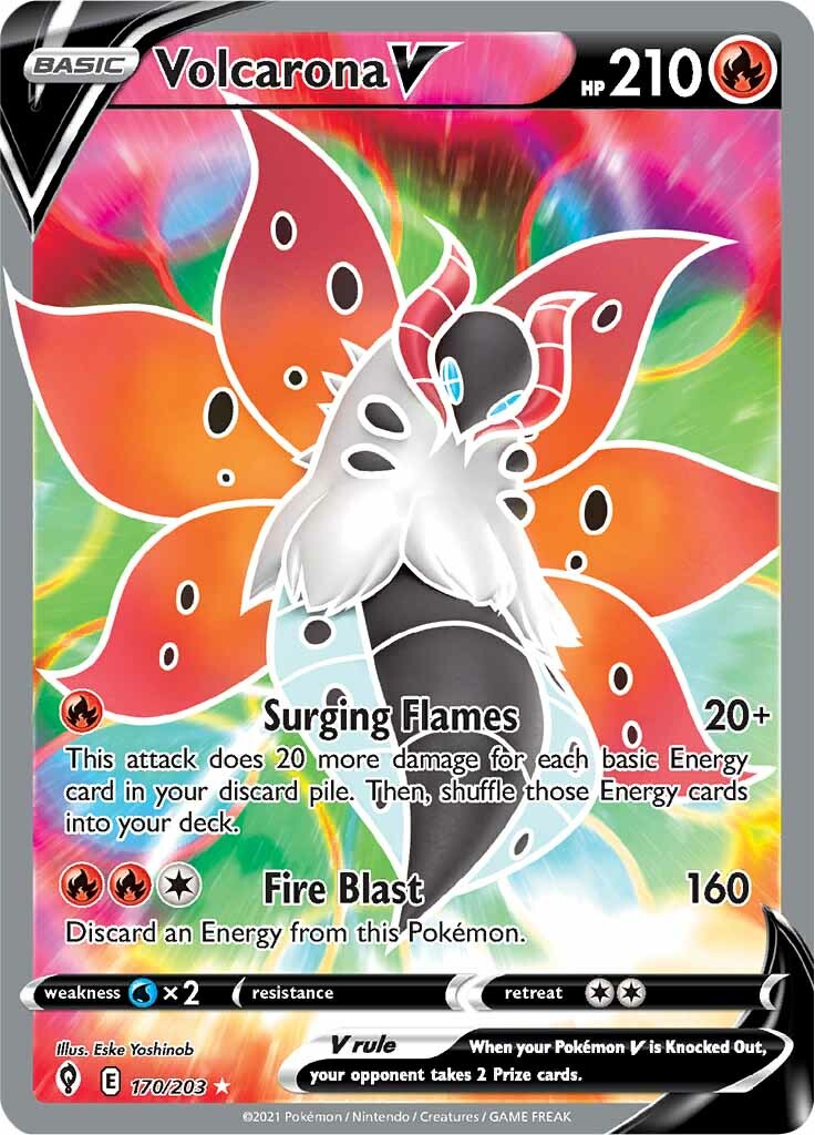 Volcarona V (170/203) [Sword & Shield: Evolving Skies] | Exor Games Dartmouth