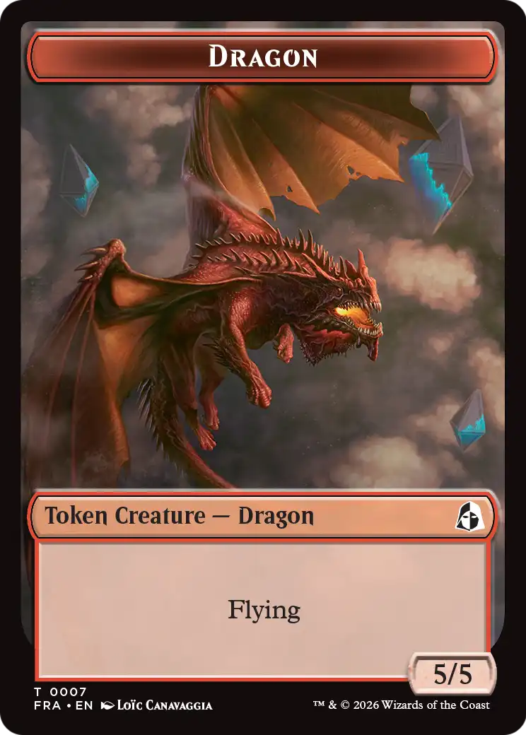 Dragon // Lotus Double-Sided Token [Reality Fracture Tokens] | Exor Games Dartmouth