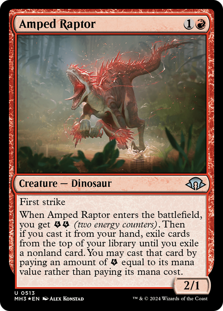 Amped Raptor (Ripple Foil) [Modern Horizons 3] | Exor Games Dartmouth