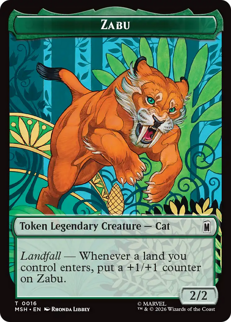 Redwing // Zabu Double-Sided Token [Marvel Super Heroes Tokens] | Exor Games Dartmouth