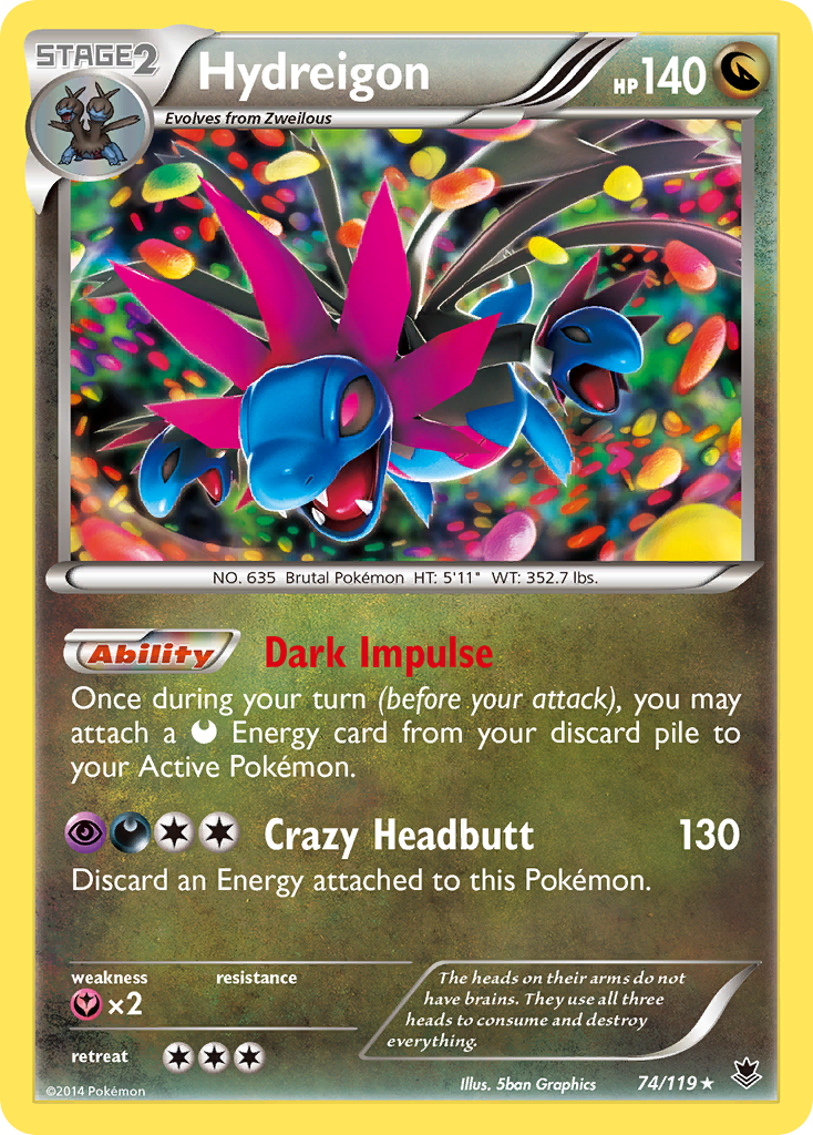Hydreigon (74/119) [XY: Phantom Forces] | Exor Games Dartmouth