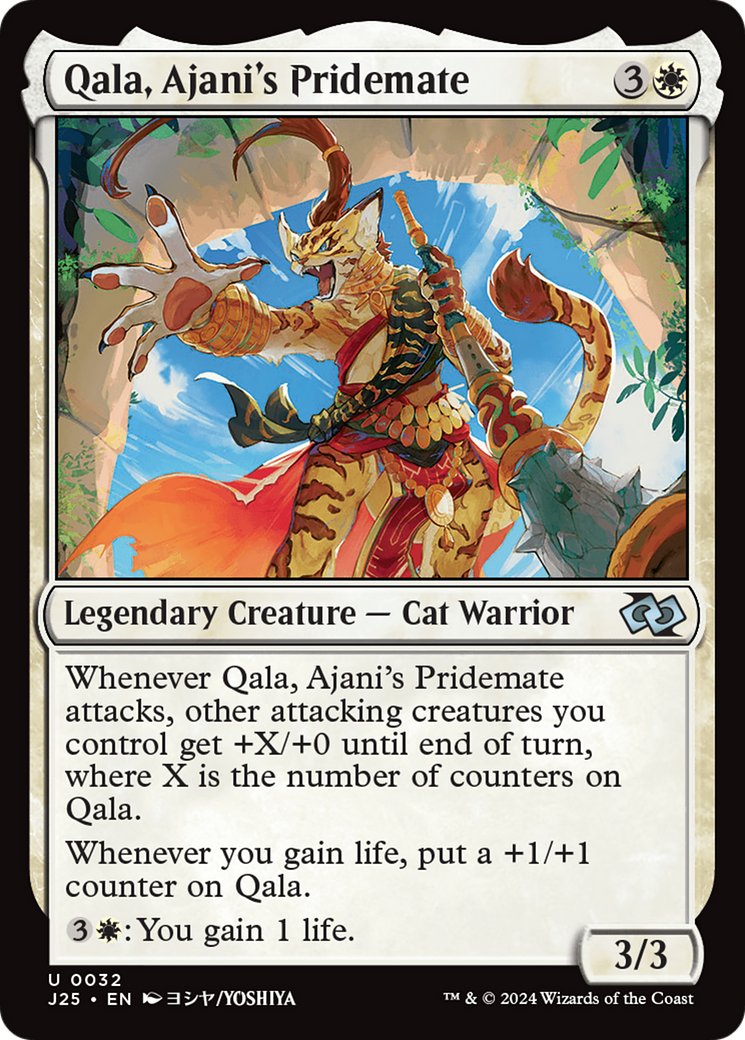 Qala, Ajani's Pridemate (Anime) [Foundations Jumpstart] | Exor Games Dartmouth