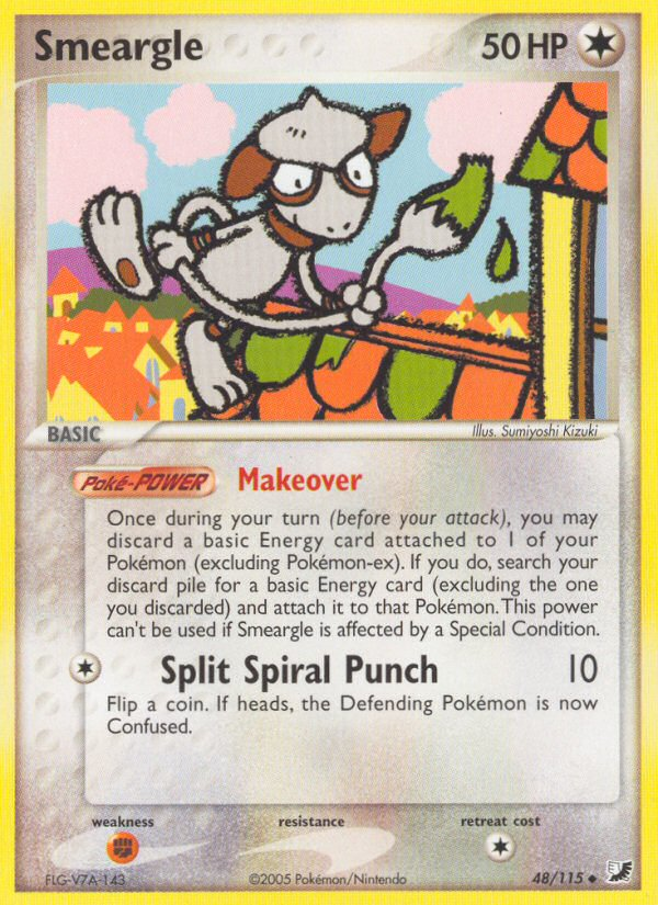 Smeargle (48/115) [EX: Unseen Forces] | Exor Games Dartmouth