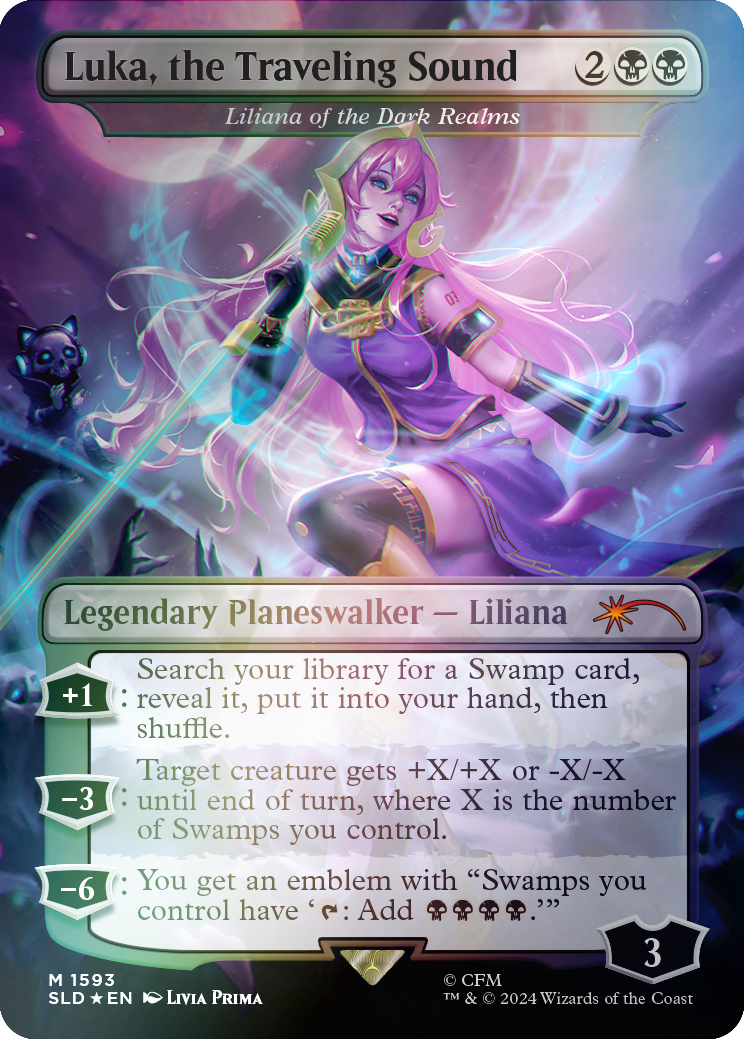 Luka, the Traveling Sound - Liliana of the Dark Realms (Rainbow Foil) [Secret Lair Drop Series] | Exor Games Dartmouth