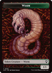Eldrazi Spawn // Worm Double-Sided Token [Secrets of Strixhaven Commander Tokens] | Exor Games Dartmouth