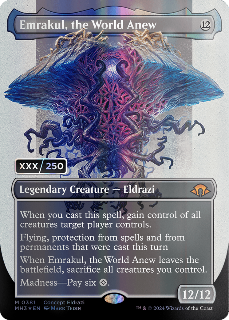 Emrakul, the World Anew (Borderless) (Serial Numbered) [Modern Horizons 3] | Exor Games Dartmouth