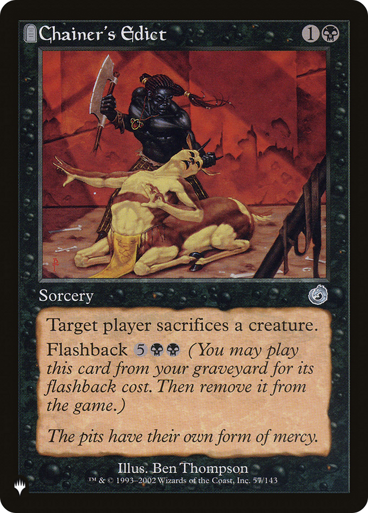 Chainer's Edict [The List] | Exor Games Dartmouth