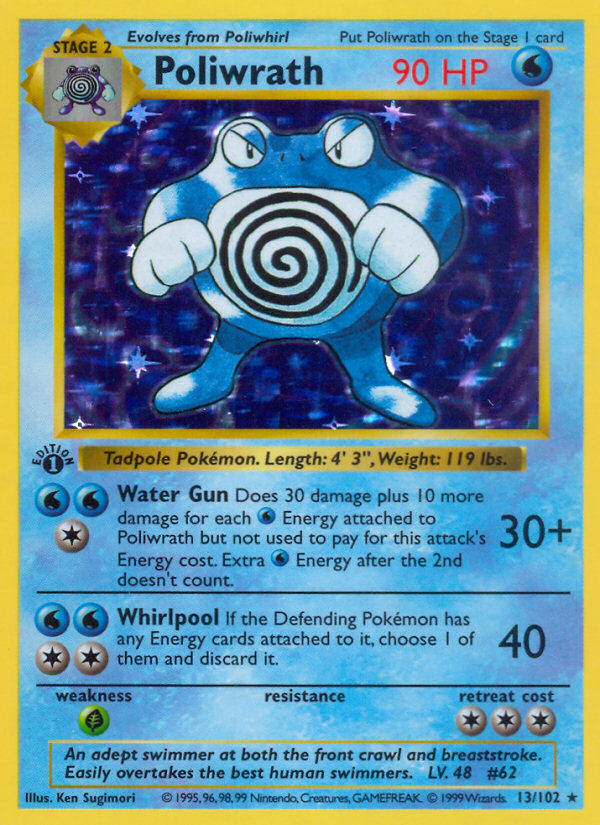 Poliwrath (13/102) (Shadowless) [Base Set 1st Edition] | Exor Games Dartmouth