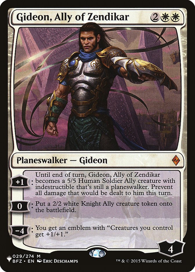 Gideon, Ally of Zendikar [The List] | Exor Games Dartmouth