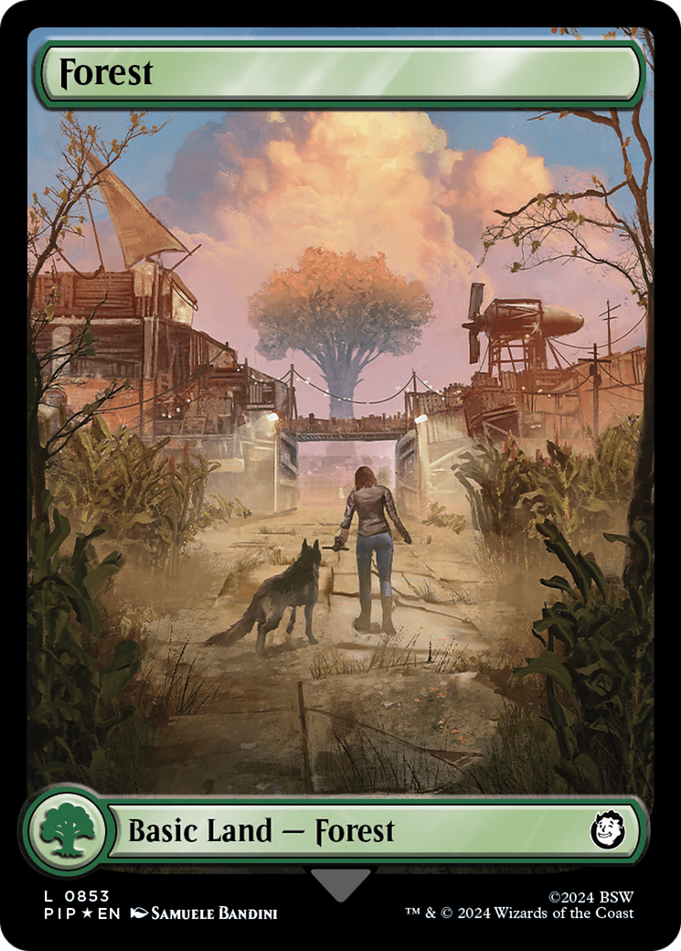 Forest (0853) (Surge Foil) [Fallout] | Exor Games Dartmouth