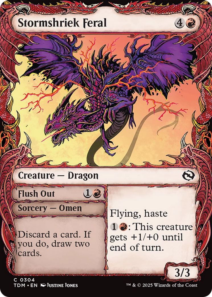 Stormshriek Feral (Showcase) [Tarkir: Dragonstorm] | Exor Games Dartmouth