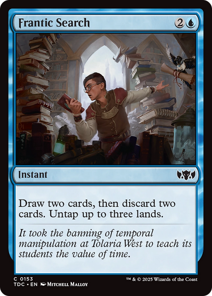 Frantic Search [Tarkir: Dragonstorm Commander] | Exor Games Dartmouth