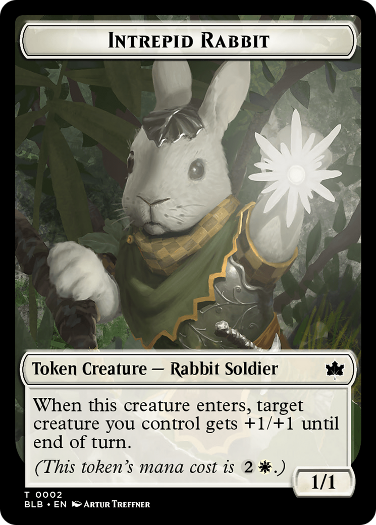 Intrepid Rabbit Token [Bloomburrow Tokens] | Exor Games Dartmouth