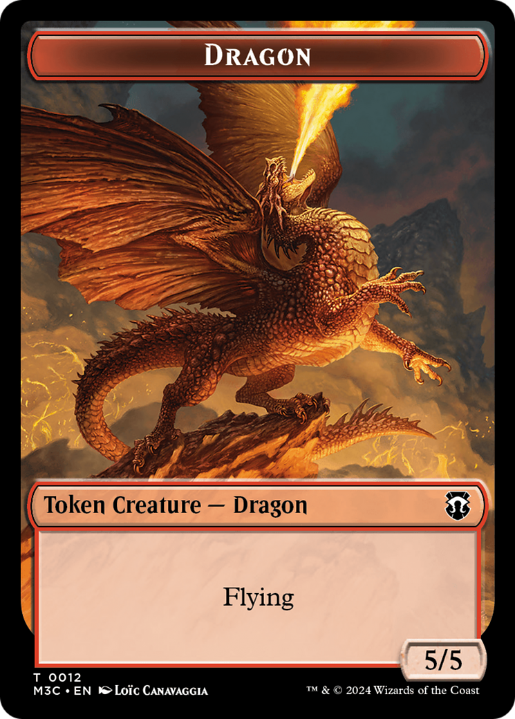 Shapeshifter (0008) (Ripple Foil) // Dragon Double-Sided Token [Modern Horizons 3 Commander Tokens] | Exor Games Dartmouth