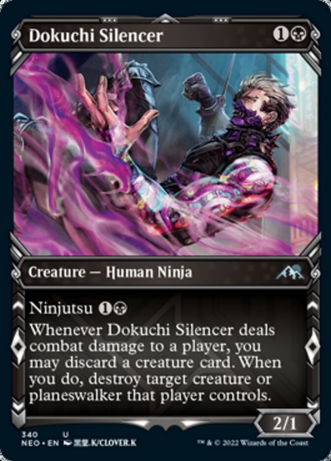 Dokuchi Silencer (Showcase Ninja) [Kamigawa: Neon Dynasty] | Exor Games Dartmouth