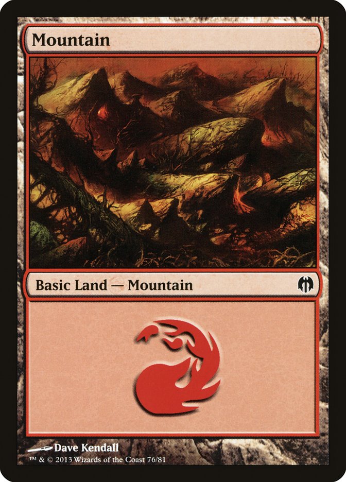 Mountain (76) [Duel Decks: Heroes vs. Monsters] | Exor Games Dartmouth