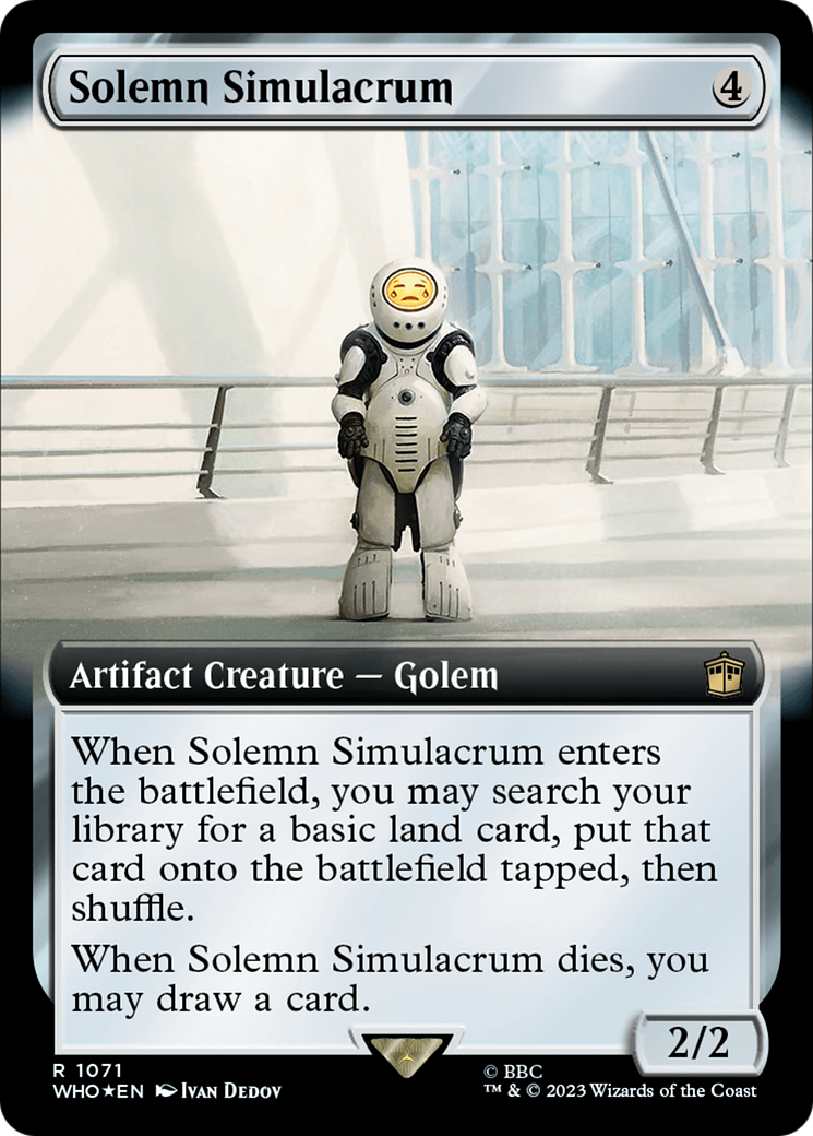 Solemn Simulacrum (Extended Art) (Surge Foil) [Doctor Who] | Exor Games Dartmouth