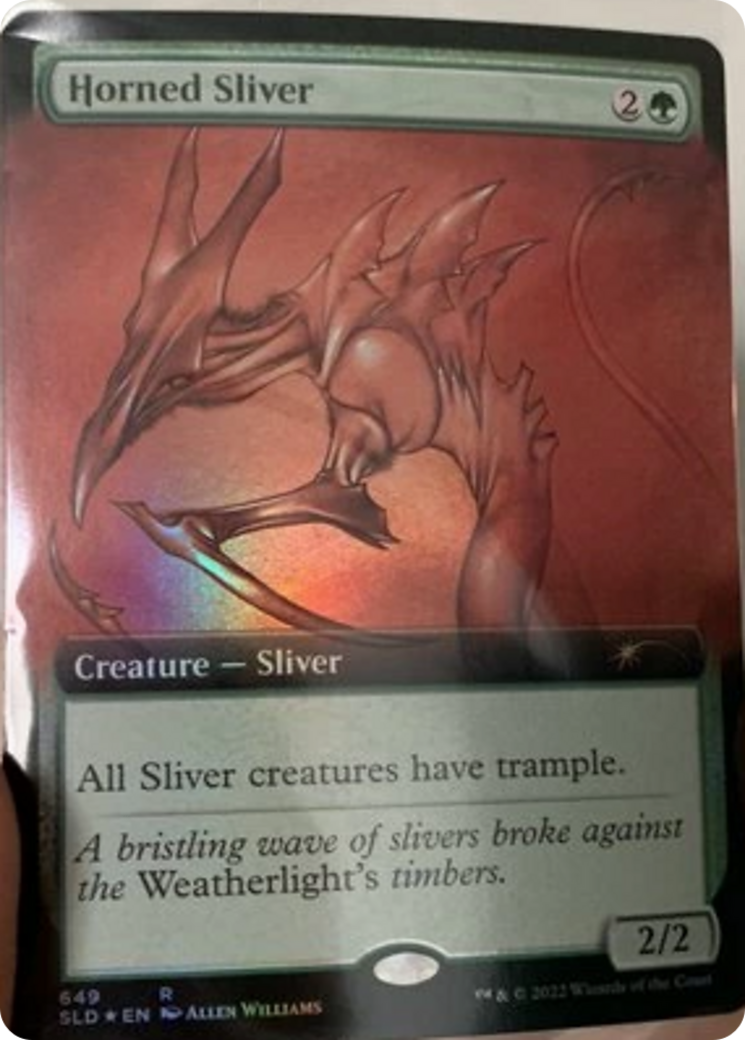 Horned Sliver (Extended Art) [Secret Lair Drop Promos] | Exor Games Dartmouth