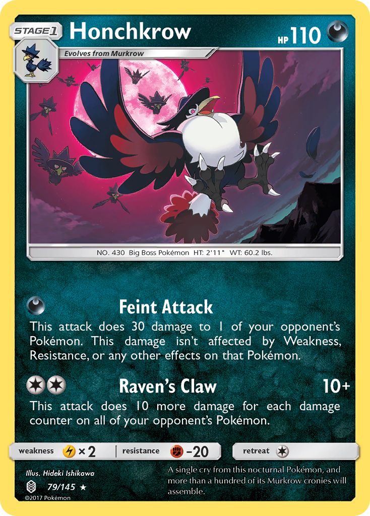 Honchkrow (79/145) [Sun & Moon: Guardians Rising] | Exor Games Dartmouth