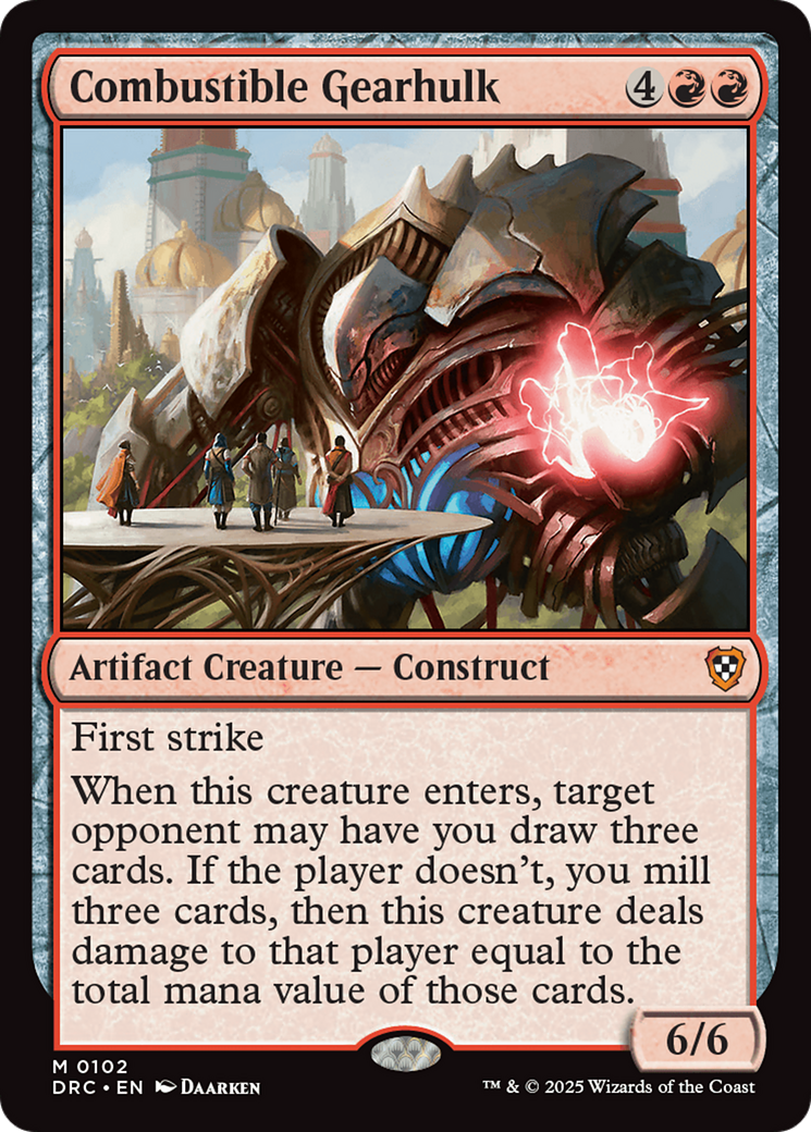 Combustible Gearhulk [Aetherdrift Commander] | Exor Games Dartmouth