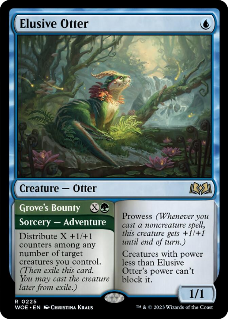 Elusive Otter // Grove's Bounty [Wilds of Eldraine] | Exor Games Dartmouth