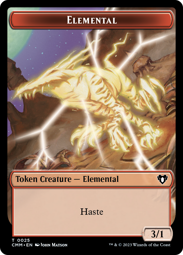 Thopter // Elemental (0025) Double-Sided Token [Commander Masters Tokens] | Exor Games Dartmouth