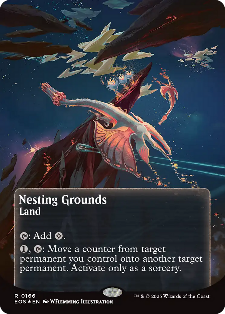 Nesting Grounds (0166) (Borderless) (Galaxy Foil) [Edge of Eternities: Stellar Sights] | Exor Games Dartmouth