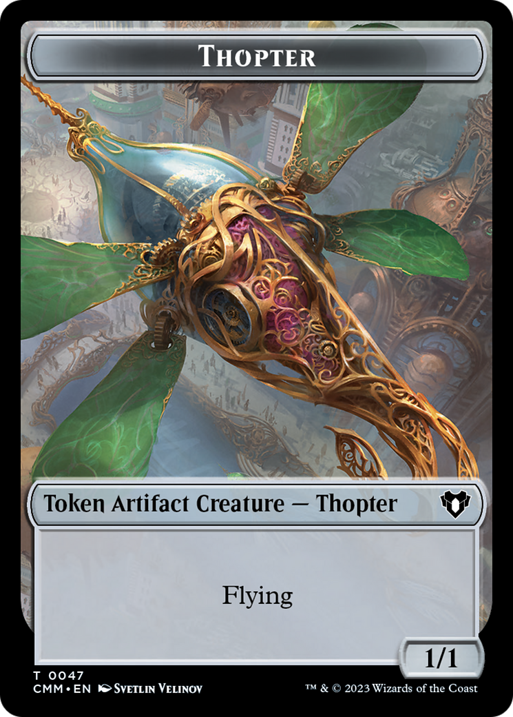 Thopter // Construct (0074) Double-Sided Token [Commander Masters Tokens] | Exor Games Dartmouth