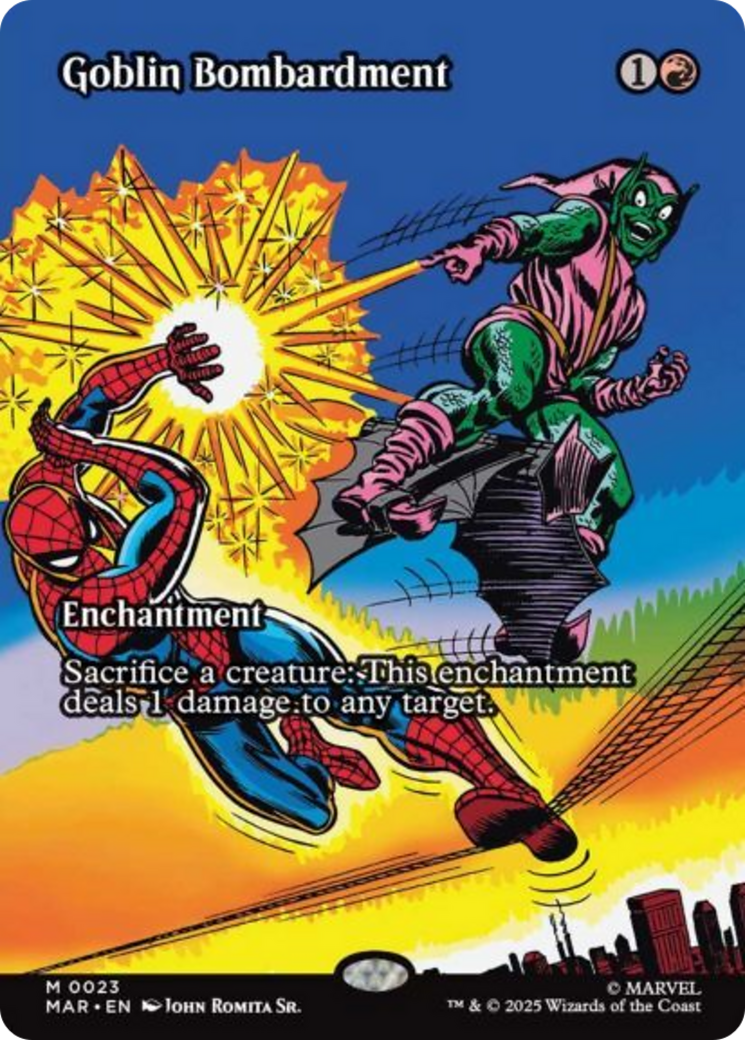 Goblin Bombardment (Borderless) [Marvel's Spider-Man: Eternal-Legal] | Exor Games Dartmouth