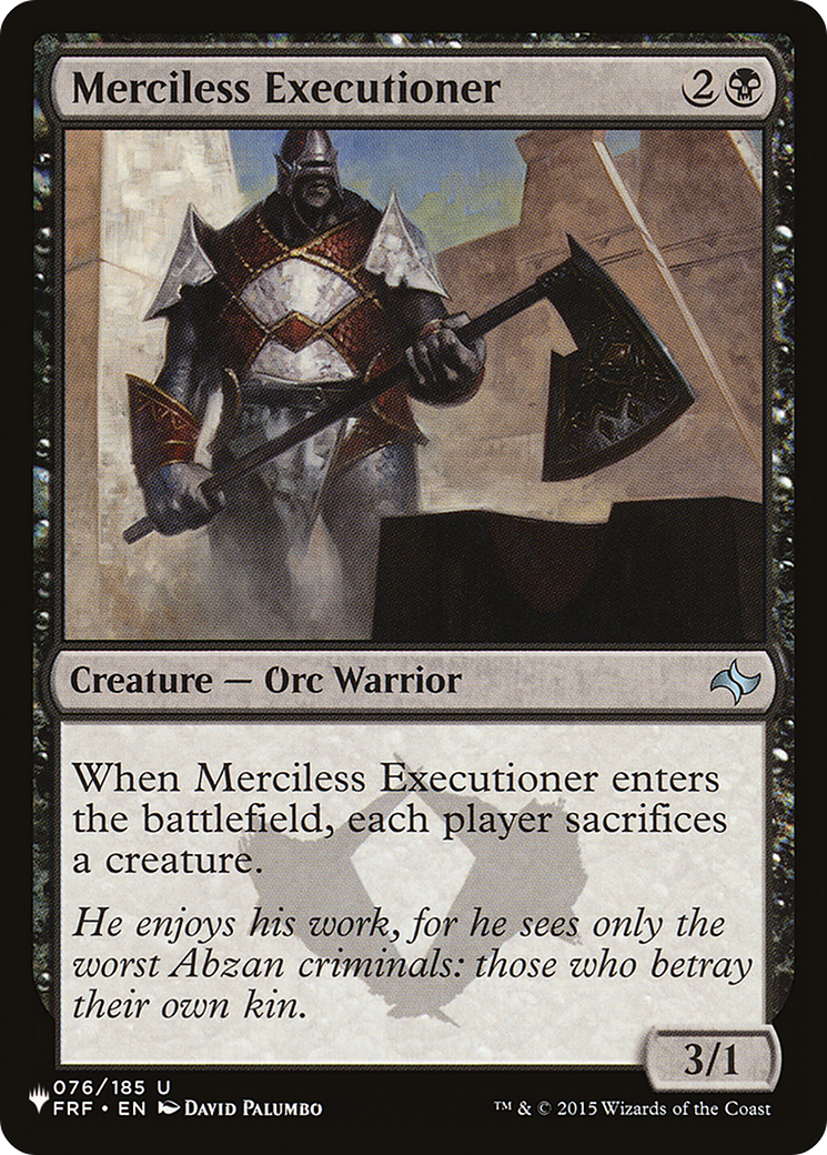 Merciless Executioner [The List Reprints] | Exor Games Dartmouth