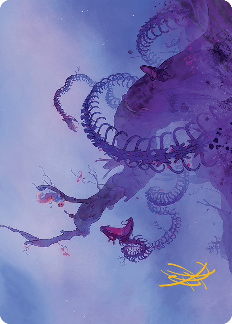 Coiling Rebirth Art Card (Gold-Stamped Signature) [Bloomburrow Art Series] | Exor Games Dartmouth