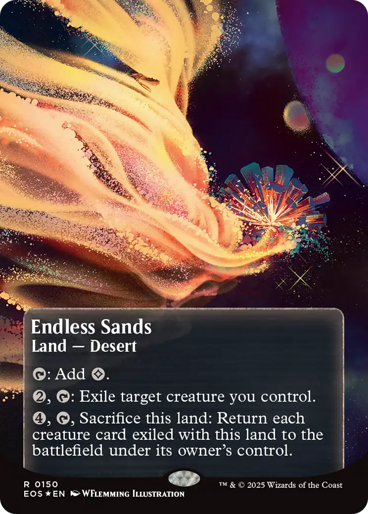 Endless Sands (0150) (Borderless) (Galaxy Foil) [Edge of Eternities: Stellar Sights] | Exor Games Dartmouth