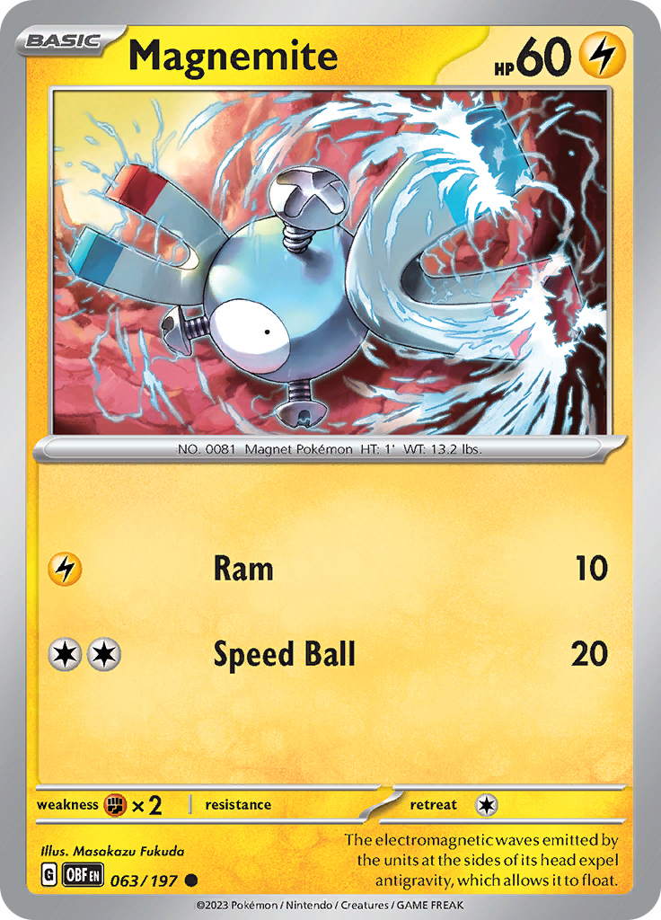 Magnemite (063/197) [Scarlet & Violet: Obsidian Flames] | Exor Games Dartmouth