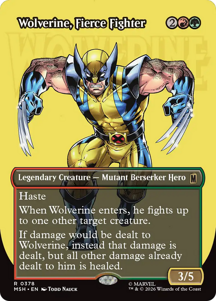Wolverine, Fierce Fighter (Borderless) [Marvel Super Heroes] | Exor Games Dartmouth