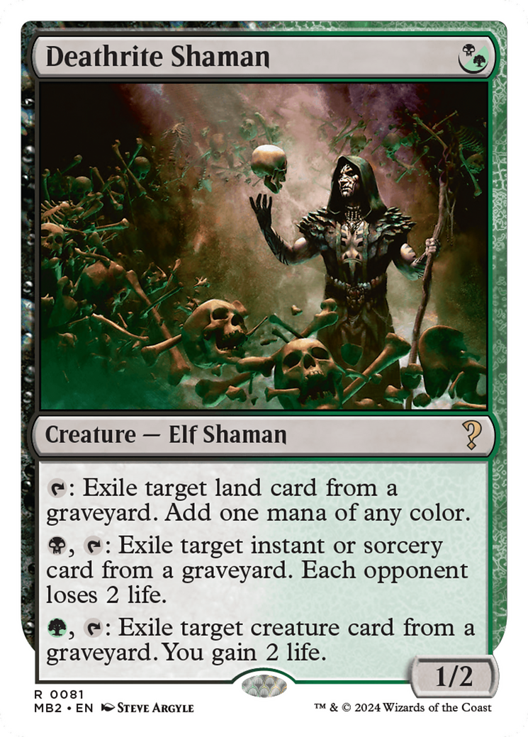 Deathrite Shaman (White Border) [Mystery Booster 2] | Exor Games Dartmouth