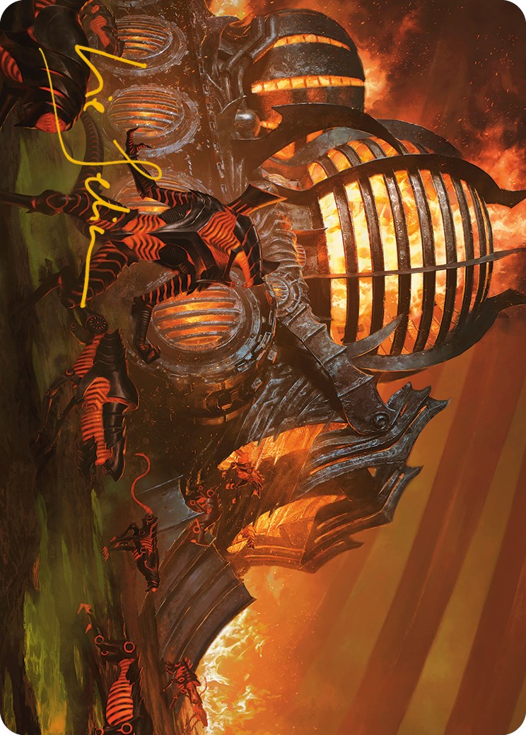 Urabrask's Forge Art Card (Gold-Stamped Signature) [Phyrexia: All Will Be One Art Series] | Exor Games Dartmouth