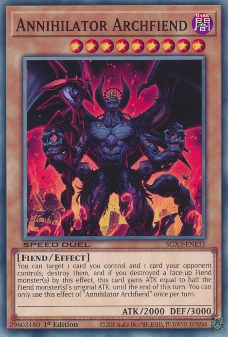 Annihilator Archfiend [SGX3-ENE11] Common | Exor Games Dartmouth