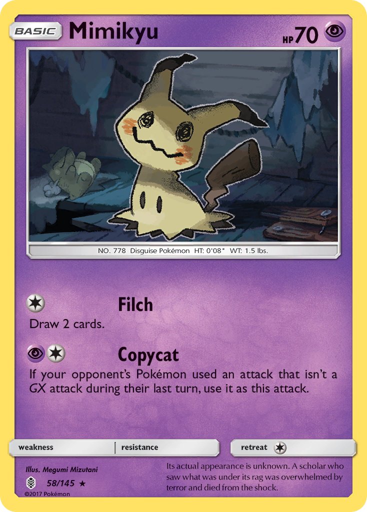 Mimikyu (58/145) (Theme Deck Exclusive) [Sun & Moon: Guardians Rising] | Exor Games Dartmouth