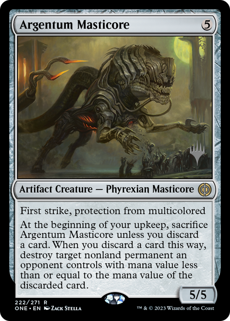 Argentum Masticore (Promo Pack) [Phyrexia: All Will Be One Promos] | Exor Games Dartmouth