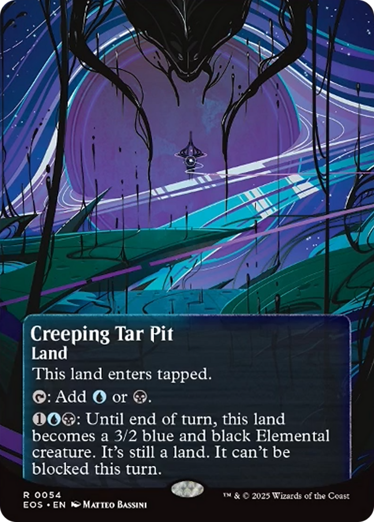 Creeping Tar Pit (0054) (Borderless) [Edge of Eternities: Stellar Sights] | Exor Games Dartmouth