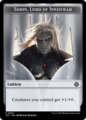 Emblem - Sorin, Lord of Innistrad // Vampire (0004) Double-Sided Token [The Lost Caverns of Ixalan Commander Tokens] | Exor Games Dartmouth
